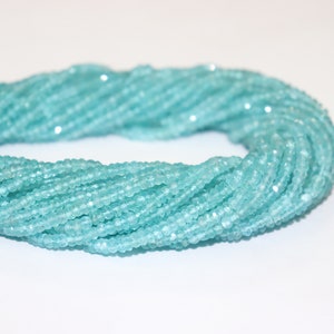 Natural Sky  Apatite Faceted Rondelle Beads AAA Quality Apatite Beads Apatite Rondelle Beads  Apatite Beads Strand