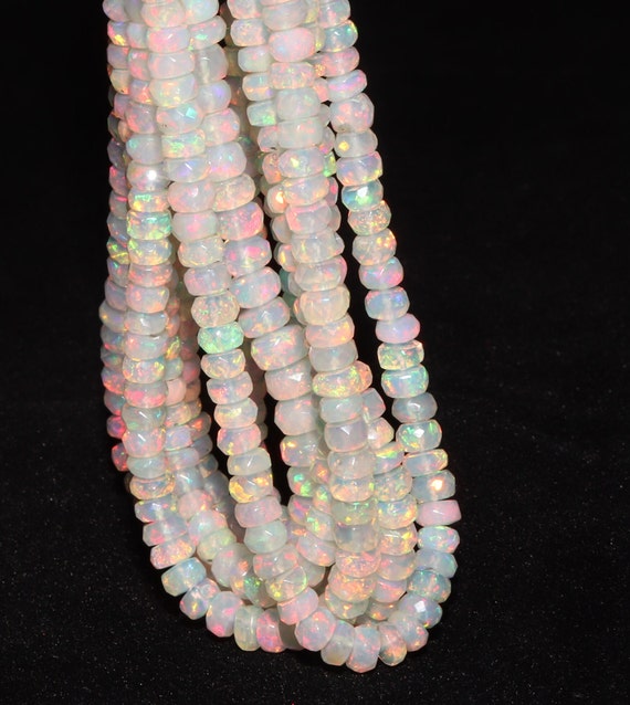 Opal rondelle shop beads