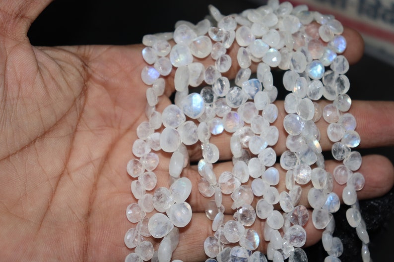 Rainbow Moonstone Faceted Heart Shape Beads Rainbow Moonstone Briolette Moonstone Heart bead Moonstone Side Cut Heart Wholesale Beads