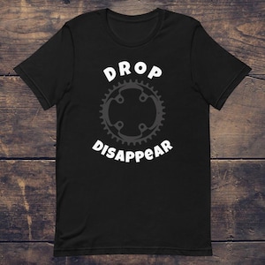 Drop Gear. Disappear. Koszulka na rower górski - szary nadruk