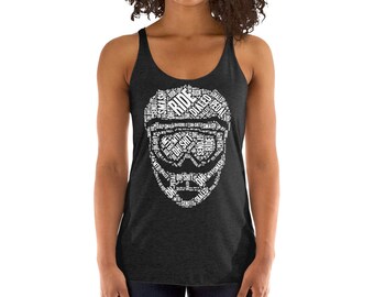 Ladies&#39; Abstract Helmet Racerback MTB Tank
