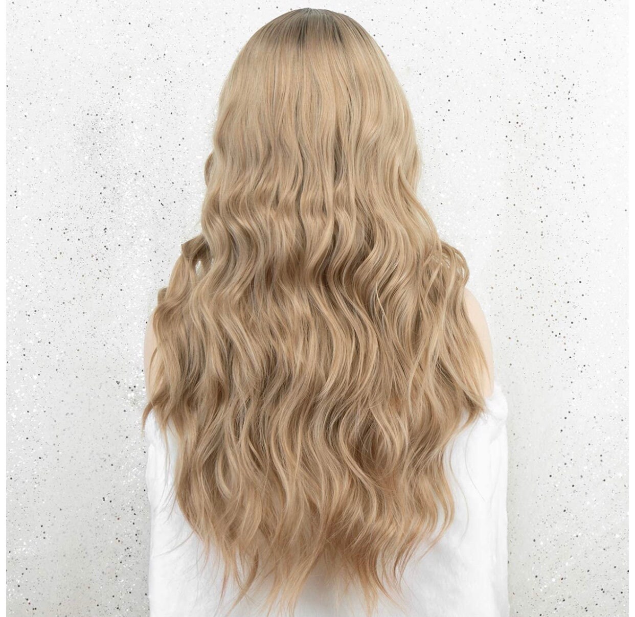 Long Wavy Dirty Blonde Heat Resistant Synthetic Wig Dark Etsy
