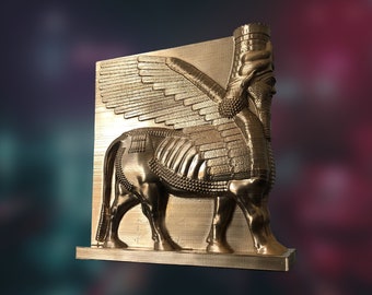 Assyrian Lamassu - 3D Print - Medium Size