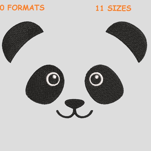 Panda Embroidery Design,panda head designs - Instant Download,02