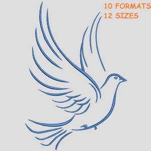 Dove embroidery, dove Embroidery Design - Instant Download
