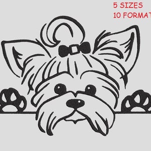 Yorkshire Terrier Embroidery Design,dog designs - Instant Download