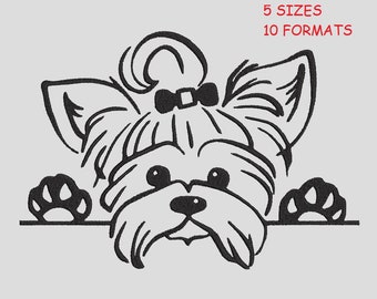 Yorkshire Terrier Embroidery Design,dog designs - Instant Download