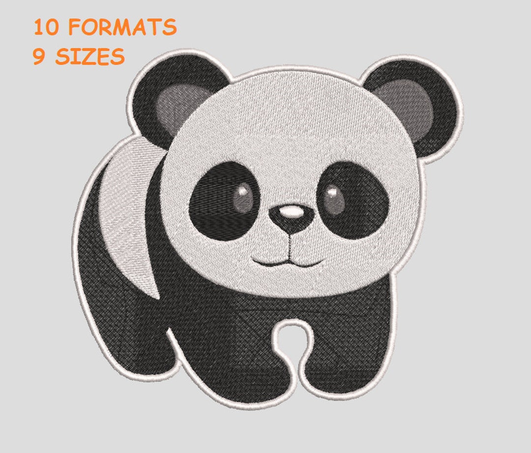 Panda Embroidery Design,panda Head Designs - Instant Download - Etsy