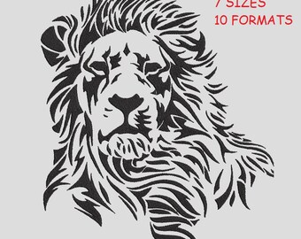 Lion Embroidery Design,tiger head designs,Lion designs - Instant Download