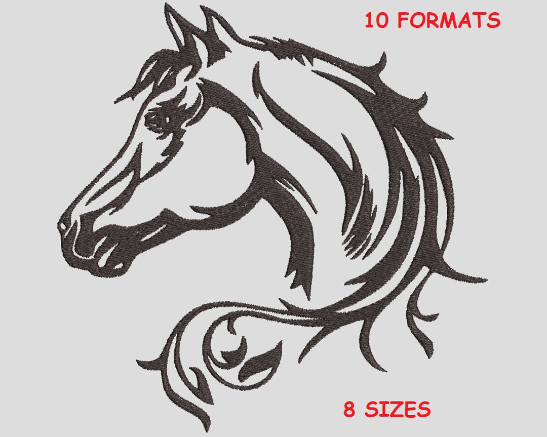 Horse Embroidery Design,horse Head Designs Instant Download,03 Etsy