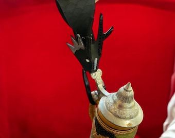 Dragon Mug Holder: Leather Belt Stein, Tankard Strap.m