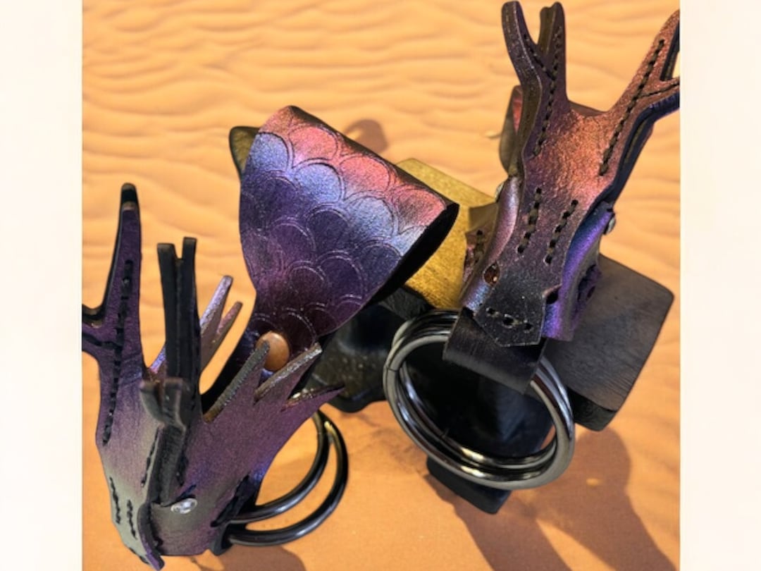 Dragon Leather Skirt Hikes: Chameleon Purple Blue Renaissance Costume ...