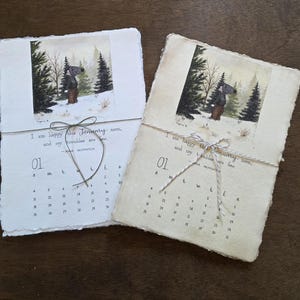 2026 Original Watercolored & Hand-lettered Wall Calendar Print