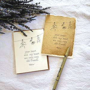 cartes de voeux dessinées et manuscrites