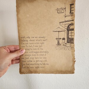 Vintage Inspired Original Hand Drawn & Hand Lettered Print for Display ...