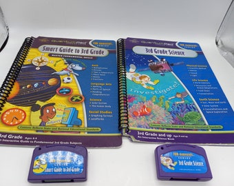 LeapFrog LeapPad Quantum Pad "Smart Guide to 3rd Grade" Book & Cartridge Set 