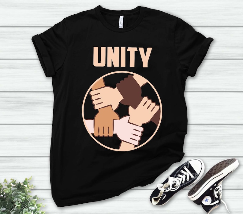 Unity Hands Gathering Shirt Be Kind Diversity Shirt Equality Etsy