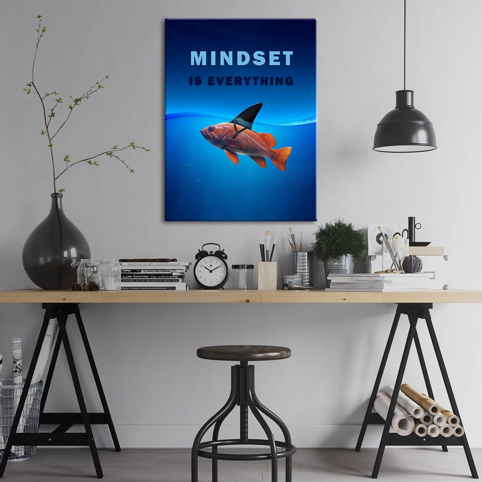 Mindset Is Everything Inspirational Wall Art Posters And Etsy