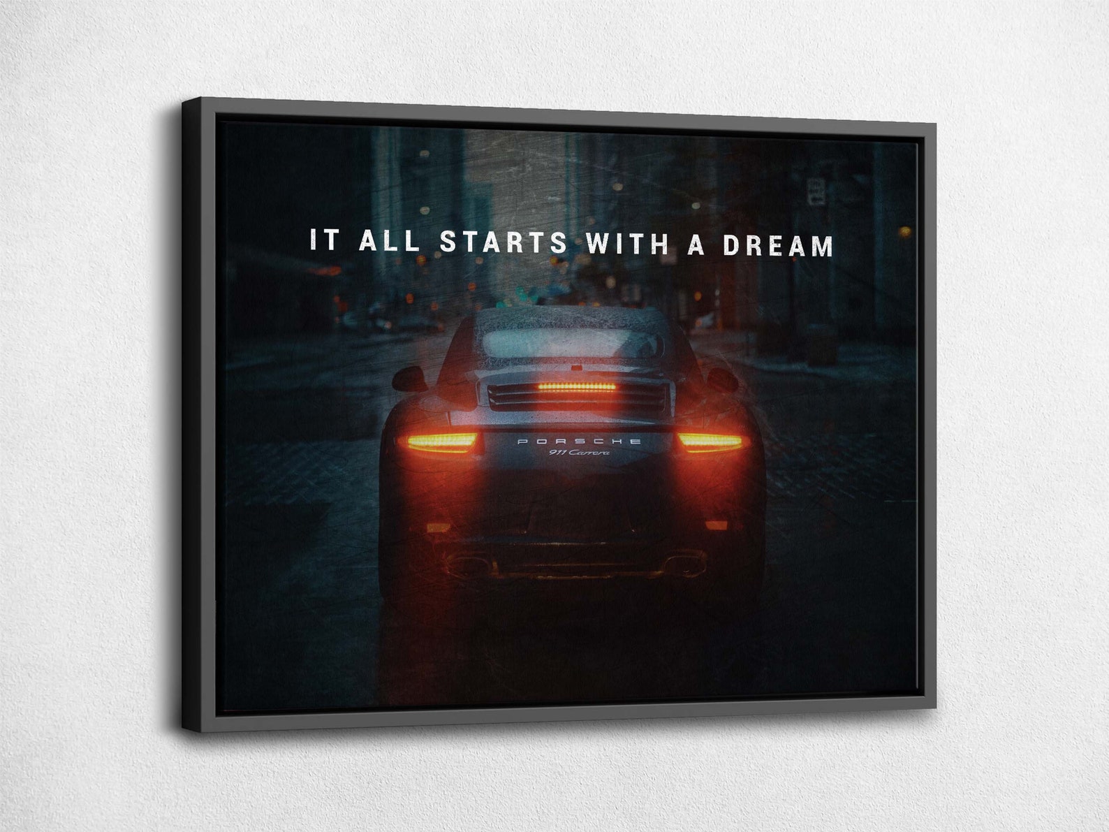 It All Starts With A Dream Motivational Wall Art Canvas Print Etsy