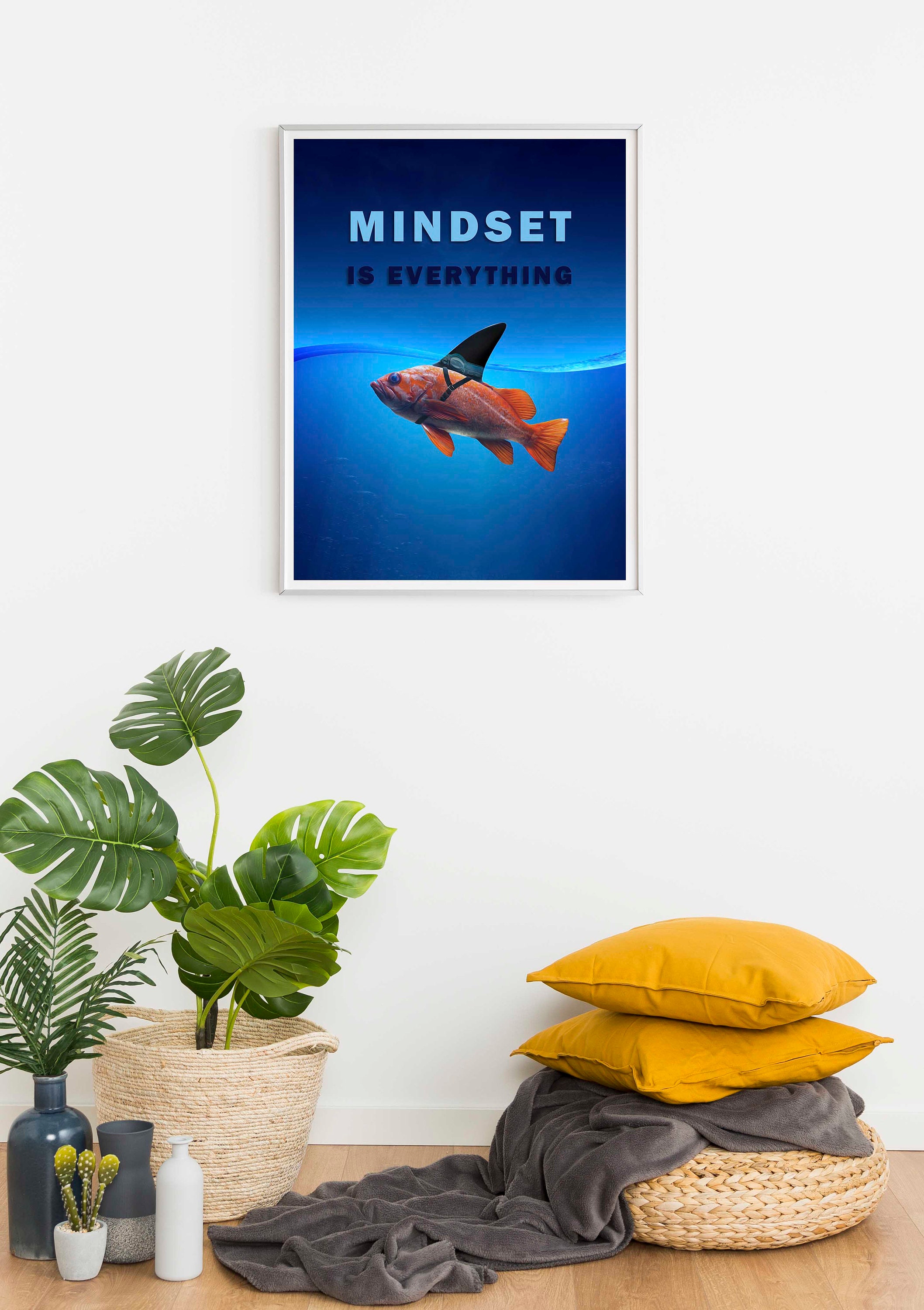 Mindset Is Everything Inspirational Wall Art Posters And Etsy