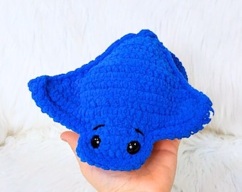 Plush Stingray, See creature, animal toy, Ocean themed toys, nursery decor, soft toy for children, Easter basket filler, first birthday gift