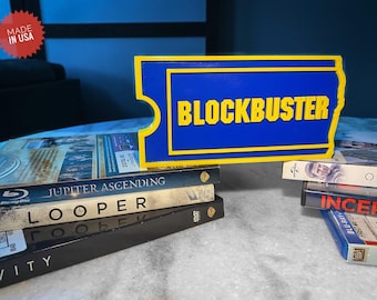 Blockbuster Video Logo Sign, Retro Movie Room and Home Theater Decor