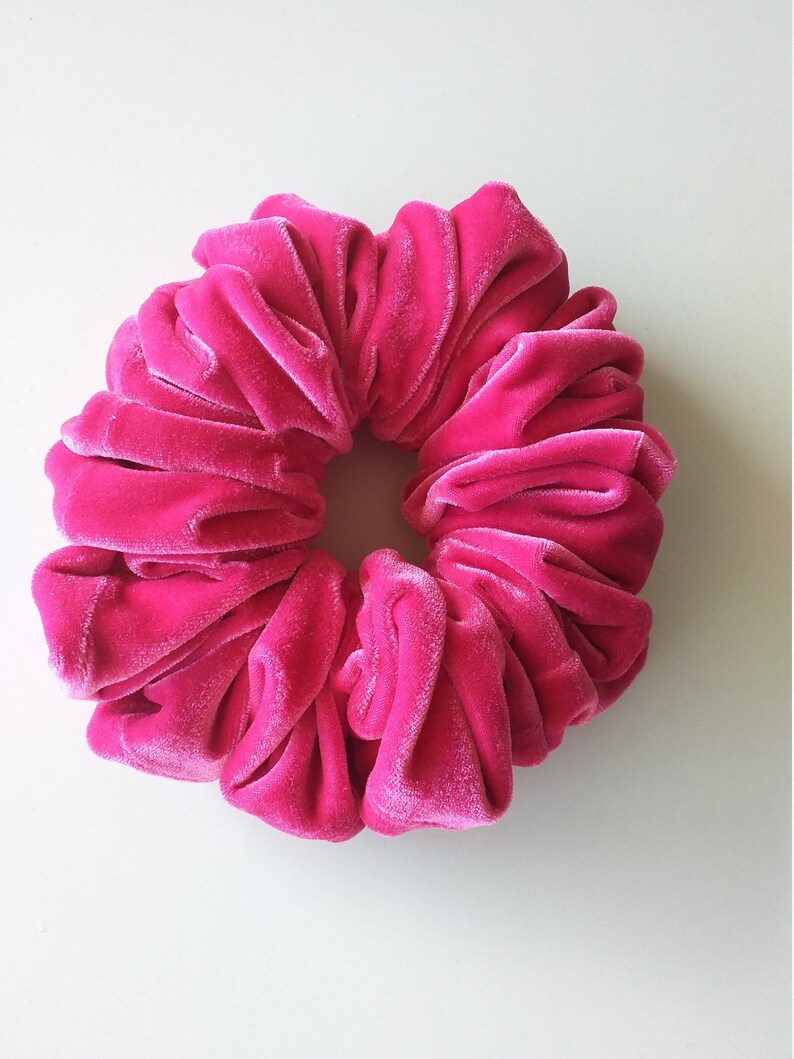 Pink velvet scrunchies scrunchie scrunchy handmade by Etsy