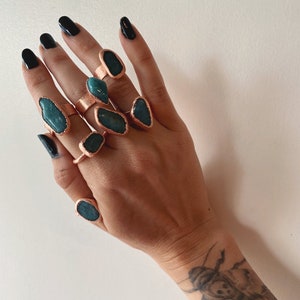 Aventurine Ring // Electroformed Copper // Handcrafted Rings