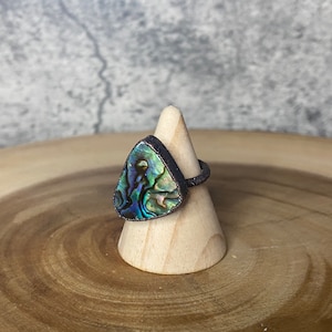 Abalone // Electroformed Copper // Ring Size 6