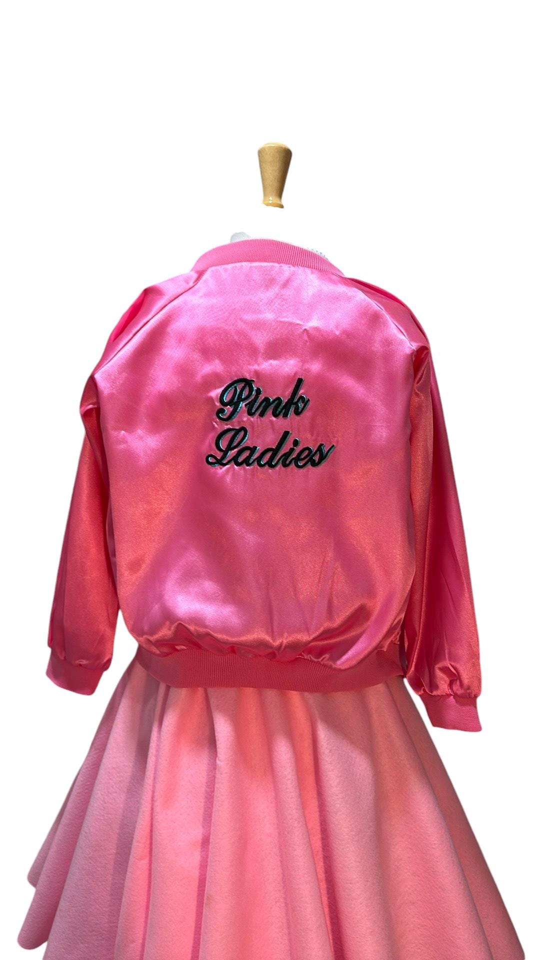 knee length dresses for ladies Grease Girls 50's Pink Ladies Costume Jacket – Costume Zoo main image 1