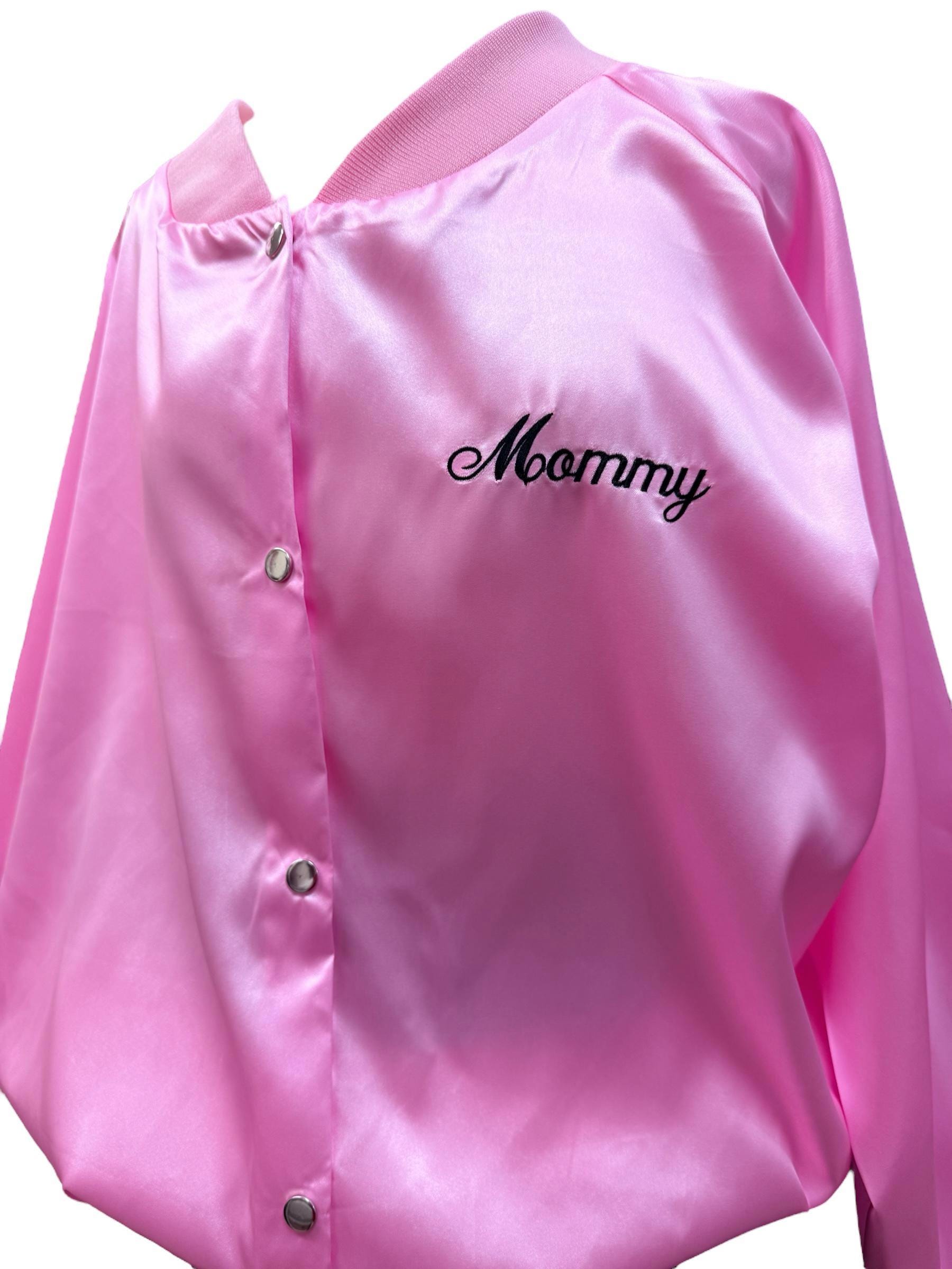 Adult XS to Plus Size Pink Ladies Jacket: Grease Movie Embroidered 