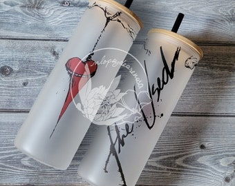 The Used In Love and Death Glass Cup - 25 oz
