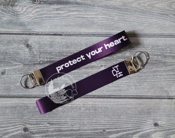 Protect Your Heart Keychain FOB Wristlet