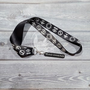 Bad Omens Logo and Tricon Lanyard with Small Keychain