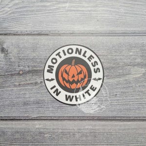 Motionless in White Pumpkin Circle Logo Sticker