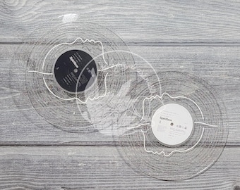 Juego de posavasos de vinilo acrílico con diseño de Tsunami Sea de Spiritbox