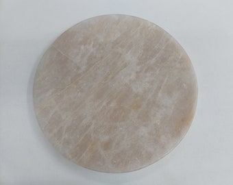 Rose Quartz Cheese Board 6" Pink Round Table Centerpiece Tray for Housewarming or Gift on Wedding / Bridesmaid / Bridal  Shower