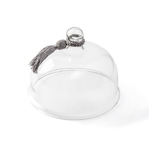Glass Cloche Bell Shape 8 Round Clear Hand blown Glass Dome Dish Cover for Platters, Cake Stands image 1