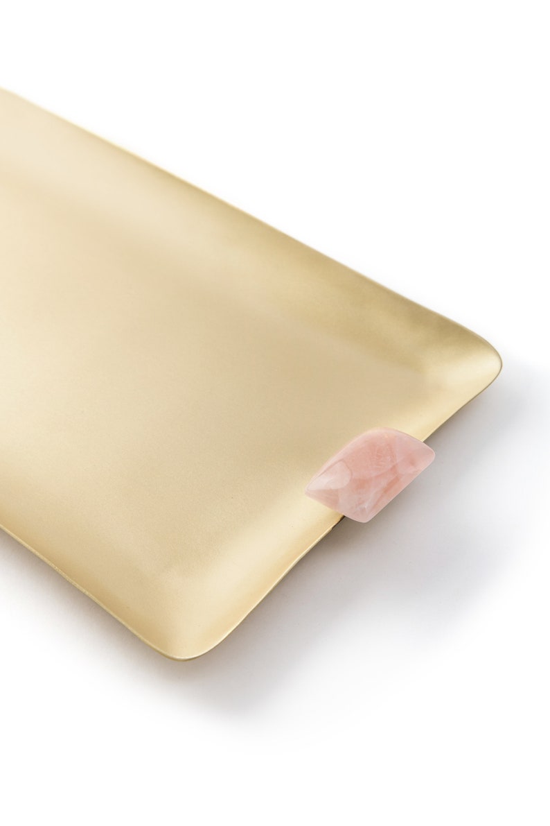 Heirloom Brass Serving Tray Rectangle Platters Rose Quartz Etsy