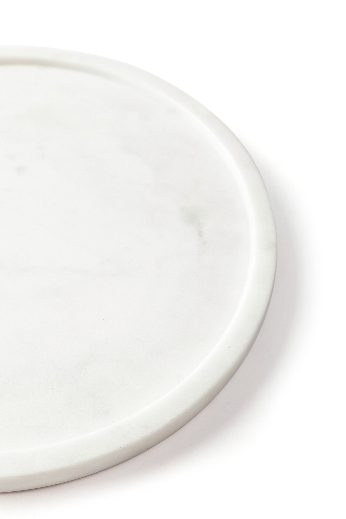 Round Marble Tray White Marble Decorative Tray Platter Table Etsy
