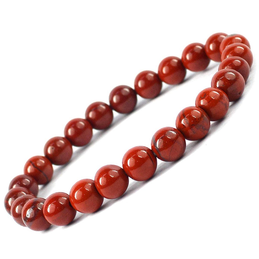 Natural Handmade Red Jasper Bracelet for Women Gemstone Etsy
