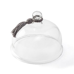 Glass Cloche Bell Shape 8 Round Clear Hand blown Glass Dome Dish Cover for Platters, Cake Stands image 4