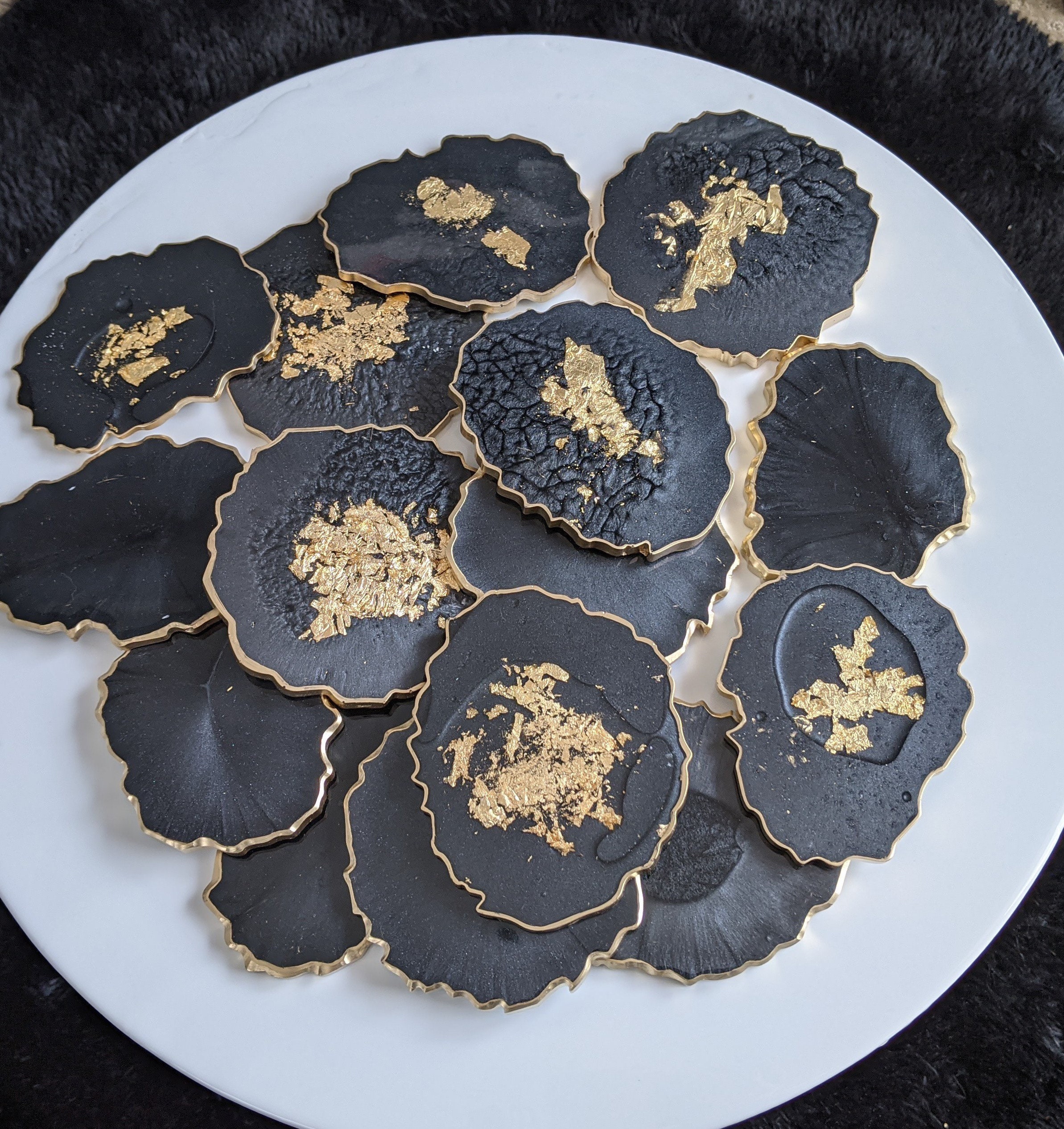 Double-sided Coaster Sets Large Resin Coasters Irregular | Etsy India