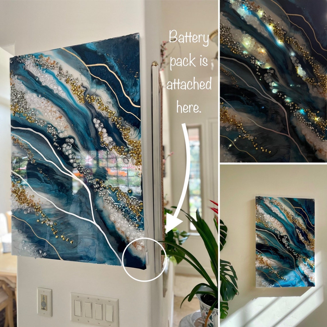 Custom 36x24 Wall Hanging With Lights Personalized 3D Etsy