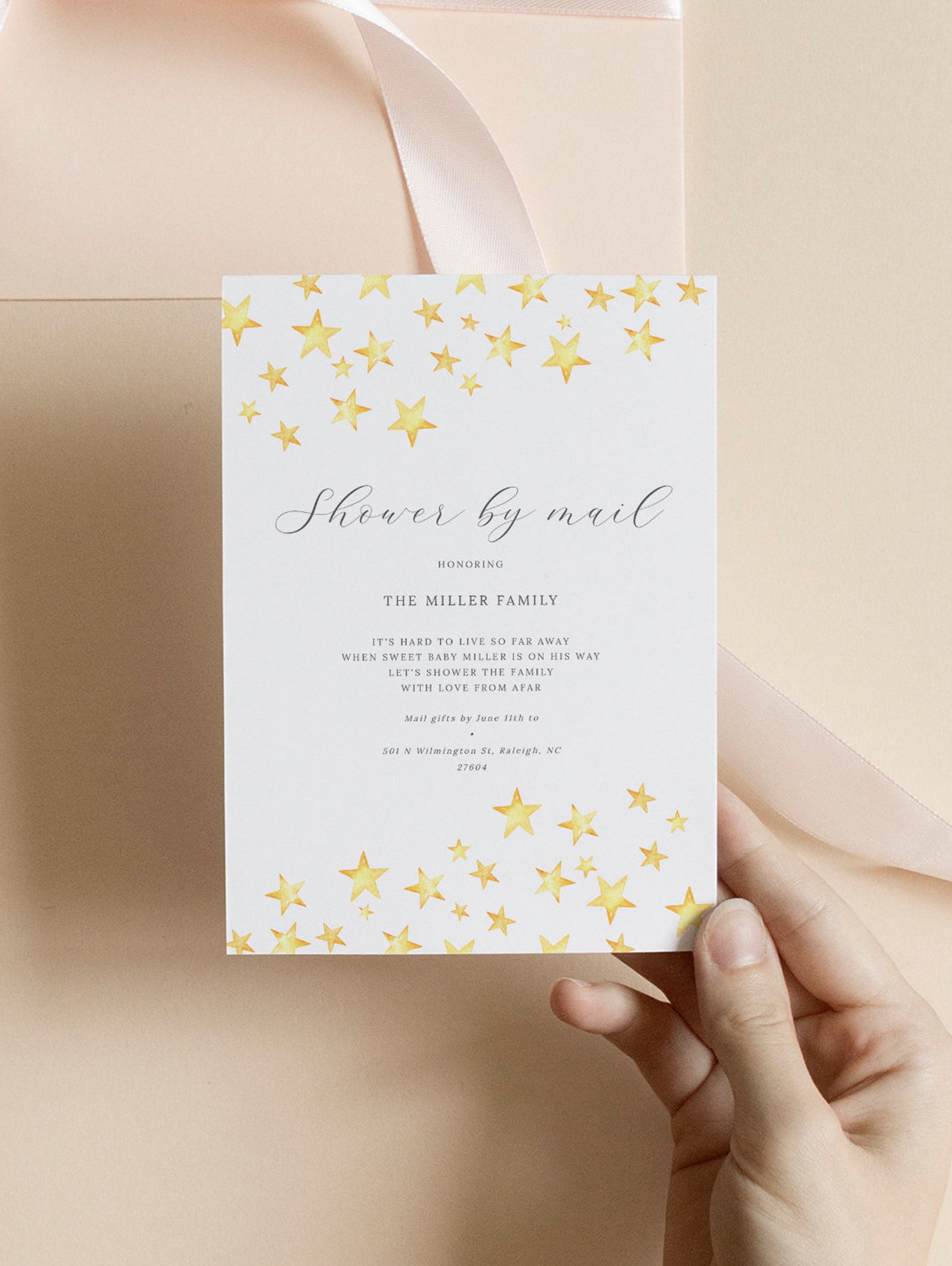 Baby Shower by Mail Invitation Template Virtual Baby Shower Etsy