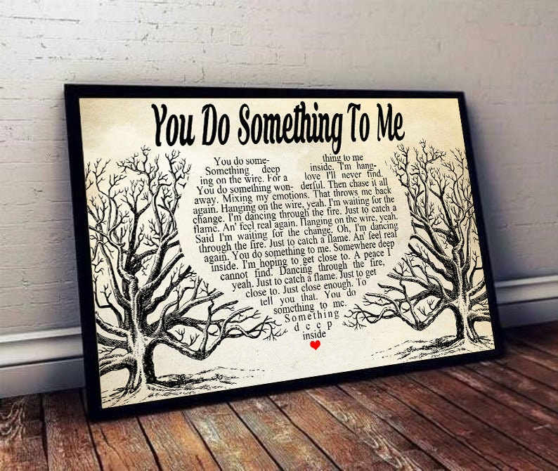You Do Something To Me Lyrics Lyrics Poster Lyrics Prints | Etsy