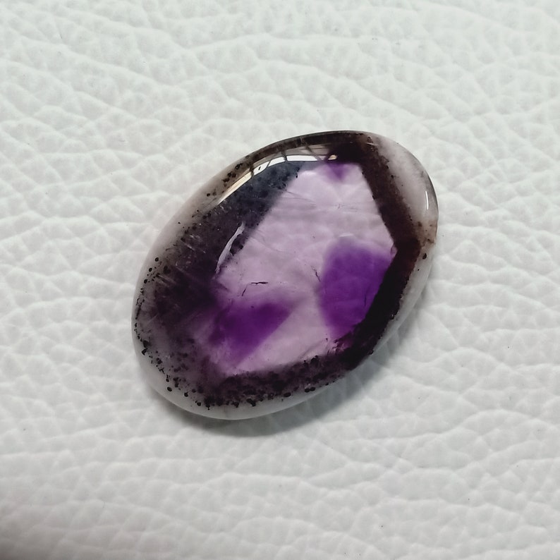 Super seven Trapiche Amethyst Oval Shape Cabochon Gemstone Unique piece For Making Jewelry 20.00 Ct 27X18X5 mm SA-1070