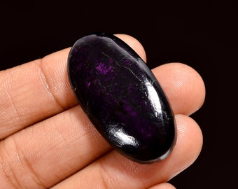 Beautiful Top Grade Quality 100% Natural Purpurite Oval Shape Cabochon Loose Gemstone For Making Jewelry 43.5 Ct. 37X19X6 mm SA-3653