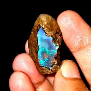 Ópalo etíope en bruto, cristal multifuego, piedra preciosa natural, 50 ct