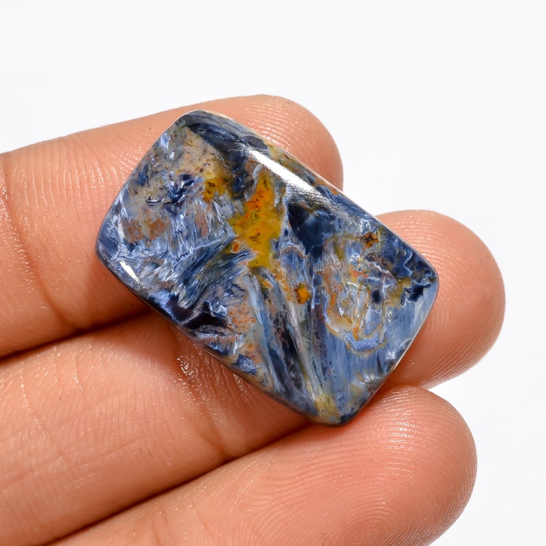 Excellent Top Grade Quality 100% Natural Pietersite Radiant Shape Cabochon Loose Gemstone For Making Jewelry 19.5 Ct. 25X16X5 mm SA-3681 image 1